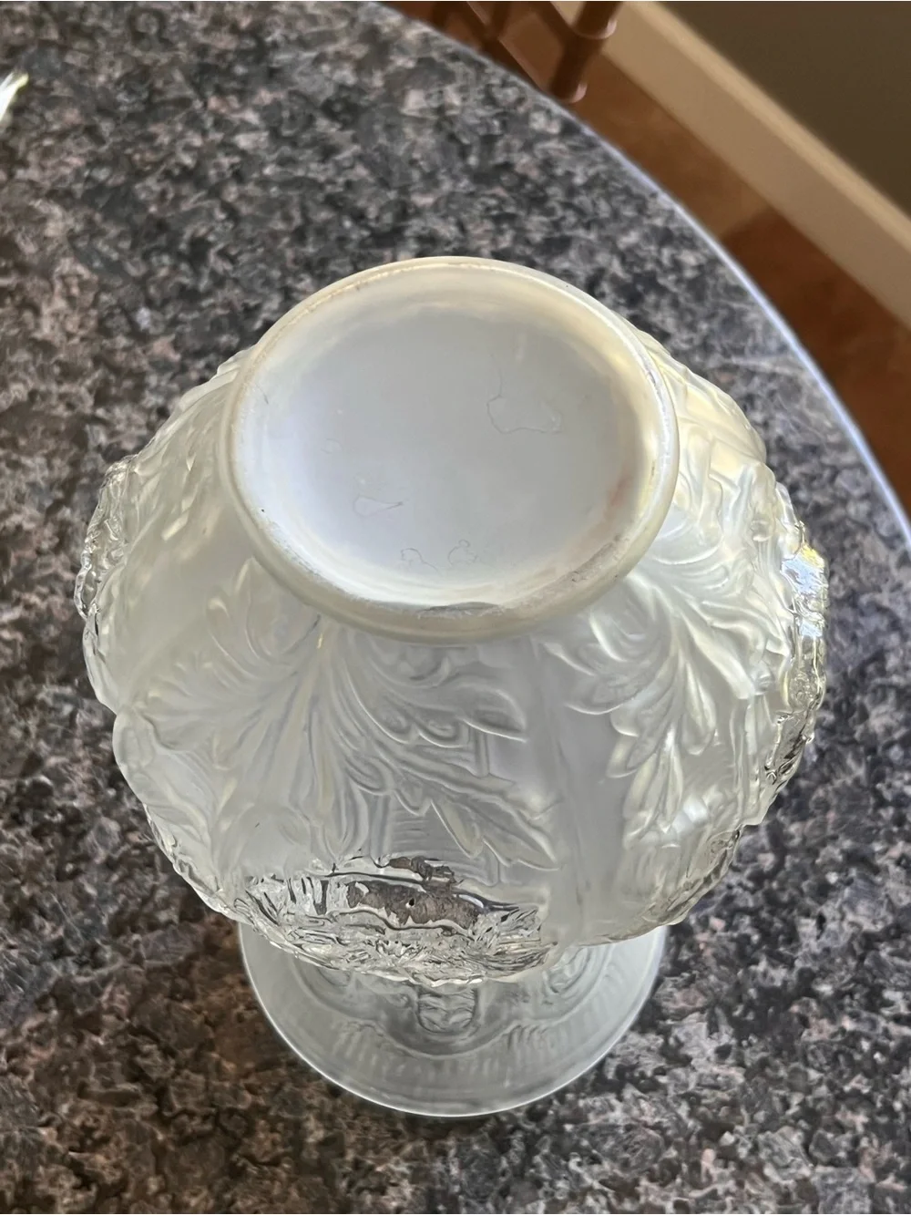 Imperial Glass Poppy Show Frosted Vase